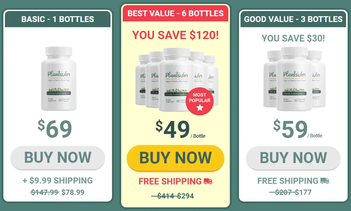 Plantsulin Official Limited Time Deal Site pricing